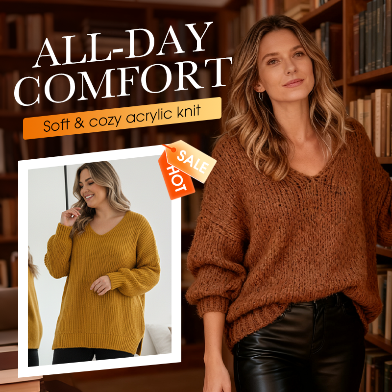 Women's Crewneck Loose Pullover Sweater