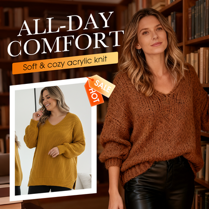 Women's Crewneck Loose Pullover Sweater