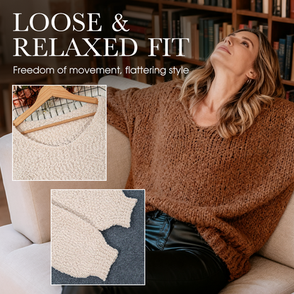 Women's Crewneck Loose Pullover Sweater