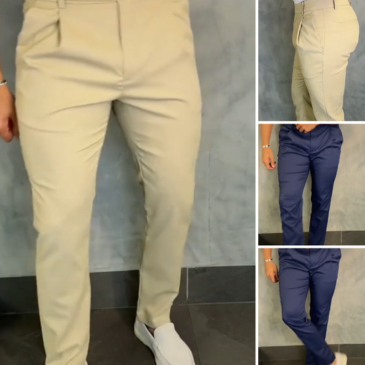 🔥Hot Sale Deals-Men's Slim Fit Tapered Dress Trousers