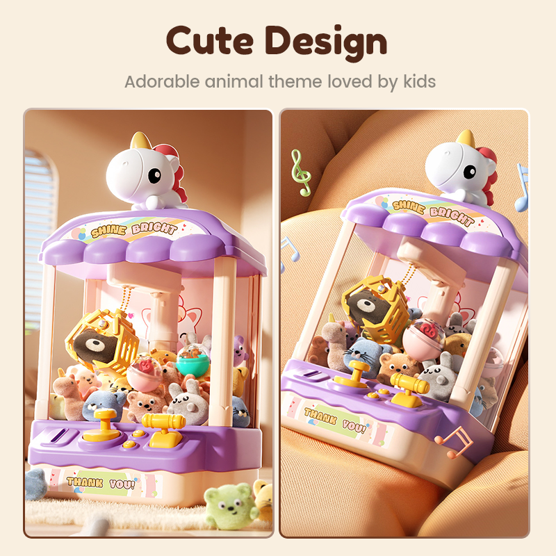 🔥Hot Sale Deals-Children’s Cute Animal Claw Machine with Dolls and Capsules