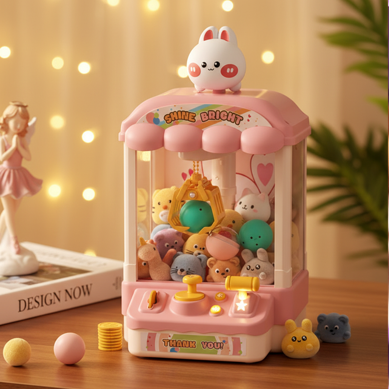 🔥Hot Sale Deals-Children’s Cute Animal Claw Machine with Dolls and Capsules