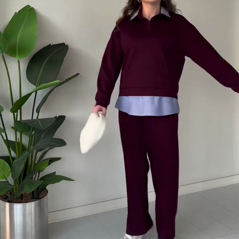 Women's Casual Long-Sleeve Top and Pants 2-Piece Set🔥Buy 2 Get Free Shipping