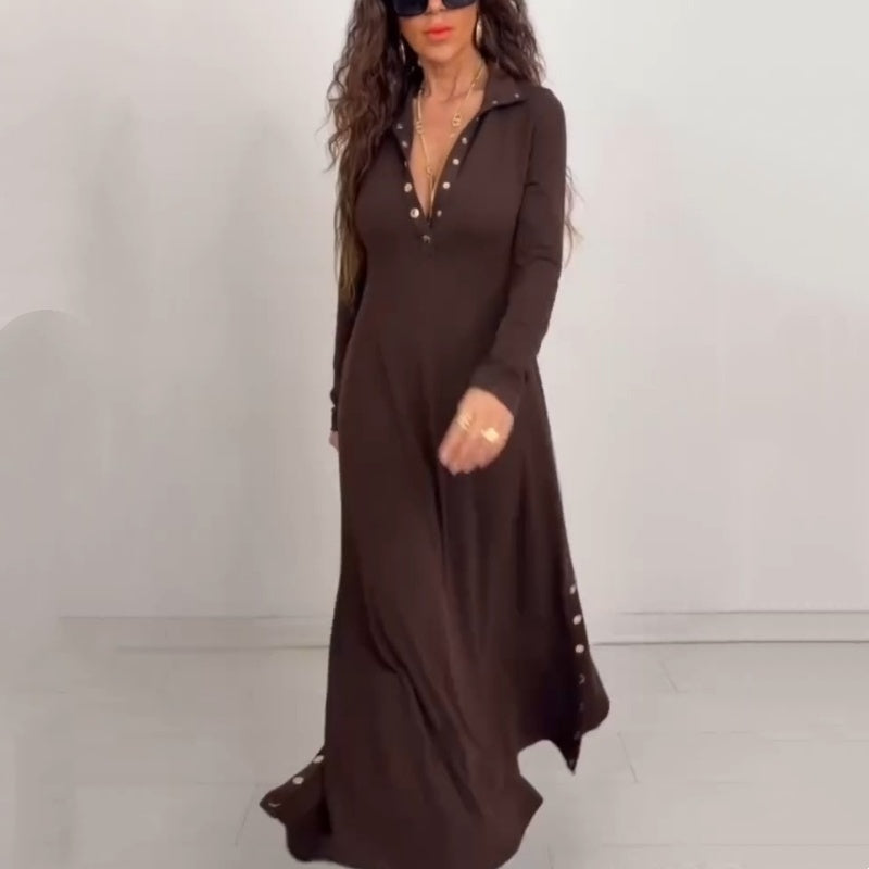 Women’s Fit & Flare Knit Maxi Dress