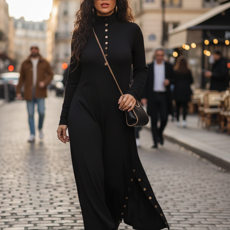 Women’s Fit & Flare Knit Maxi Dress