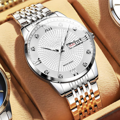 Men's Stainless Steel Waterproof Business Watch（50% OFF）