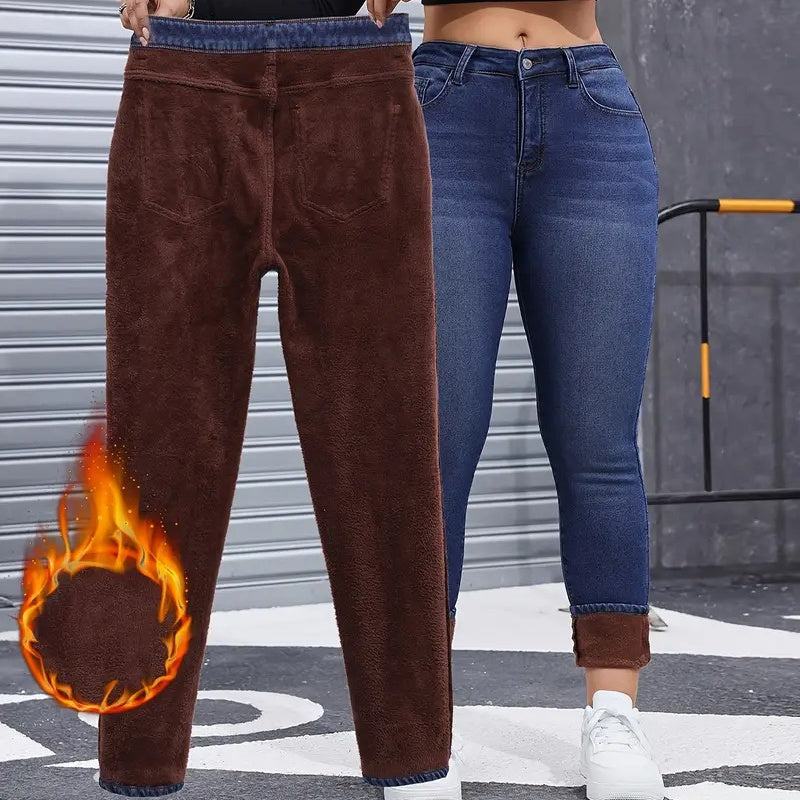 Women's High-Stretch Plush-Lined Skinny Jeans