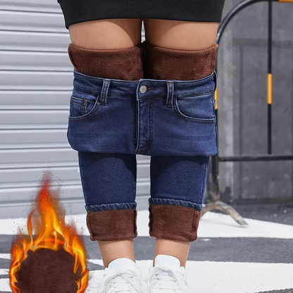 🔥Hot Sale Offers-Women's High-Stretch Plush-Lined Skinny Jeans