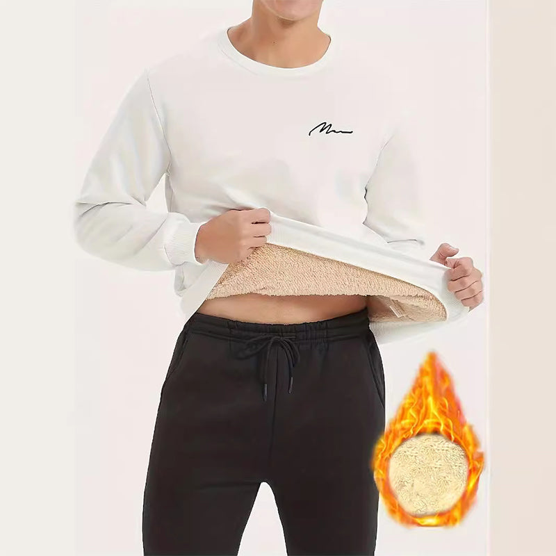 🔥Hot Sale Offers-Men's Thermal Lined Crewneck Sweatshirt