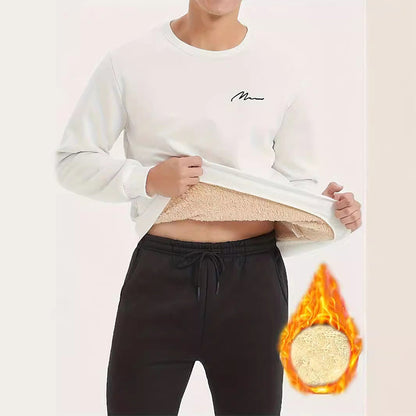 🔥Hot Sale Offers-Men's Thermal Lined Crewneck Sweatshirt