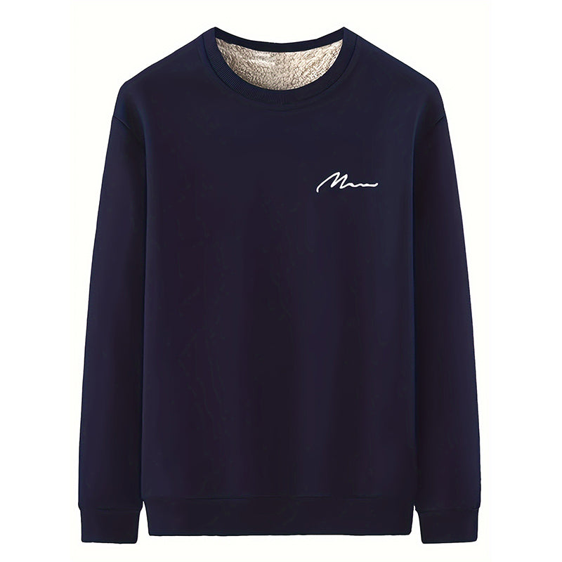 🔥Hot Sale Offers-Men's Thermal Lined Crewneck Sweatshirt