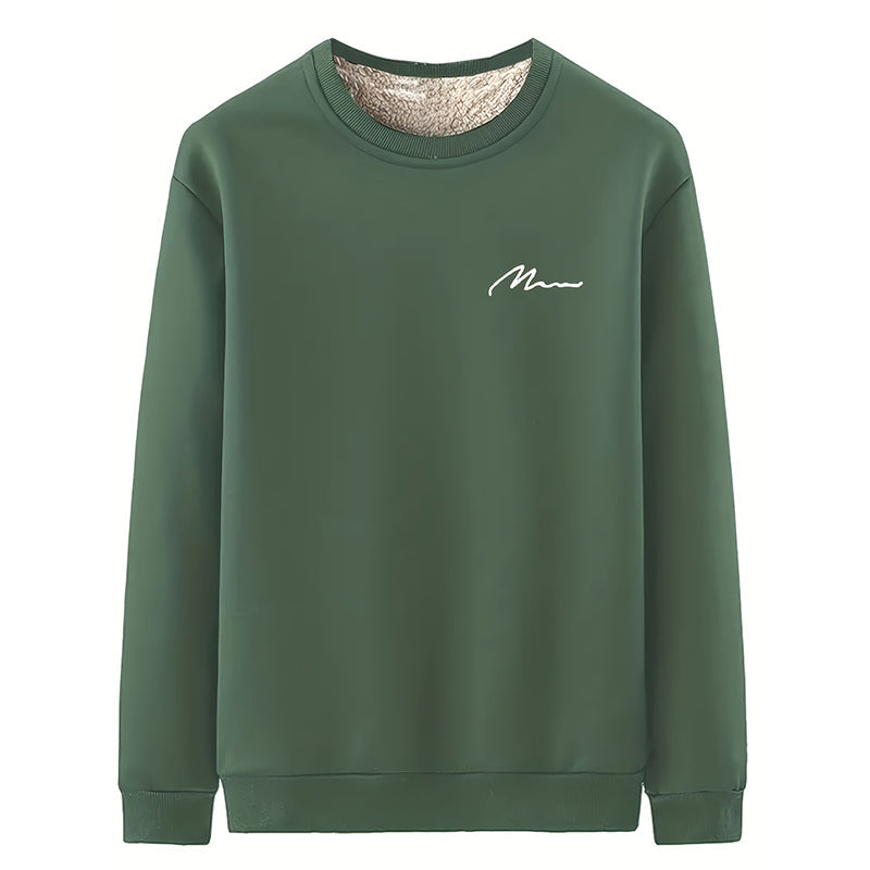 🔥Hot Sale Offers-Men's Thermal Lined Crewneck Sweatshirt