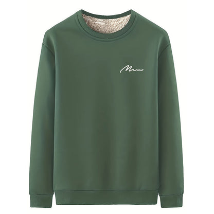 🔥Hot Sale Offers-Men's Thermal Lined Crewneck Sweatshirt