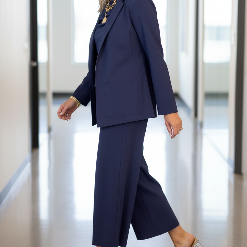 🔥New Arrivals Limited-Time Offer-Women's 3-Piece Suit Set with Wide-Leg Pants and Top