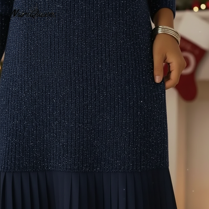 Women’s Sparkle Lapel A-Line Short Dress