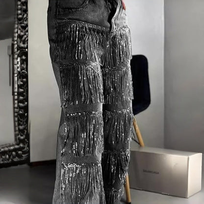 🔥Hot Sale Deals-Women's Sequin Tassels Jeans