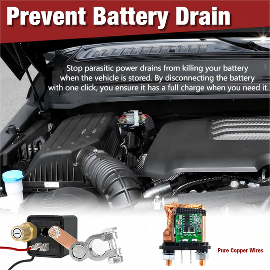 🔥Limited-time offer-Remote Battery Disconnect Switch Kit for Car