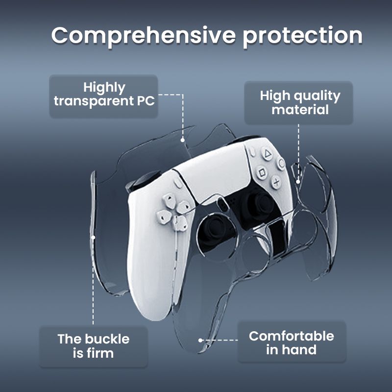 Gamepad Crystal Protective Cover for PS5 Controller