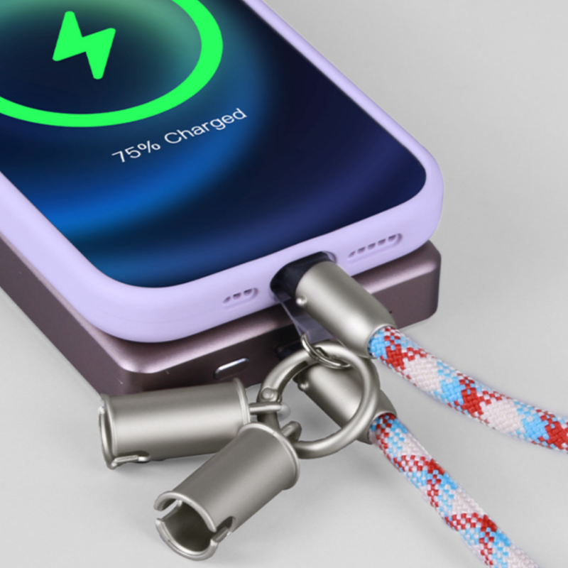 🔥Hot Sale Deals-2-in-1 Phone Lanyard with Built-in Charging Cable