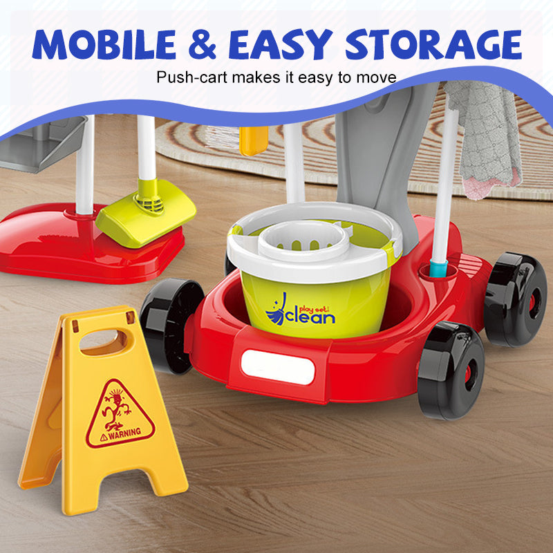 🎁 Hot Sale 50% OFF 🔥Kids Cleaning Playset with Toy Vacuum