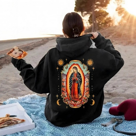 🔥Hot Sale Deals-Unisex Oversized Guadalupe Graphic Hoodie