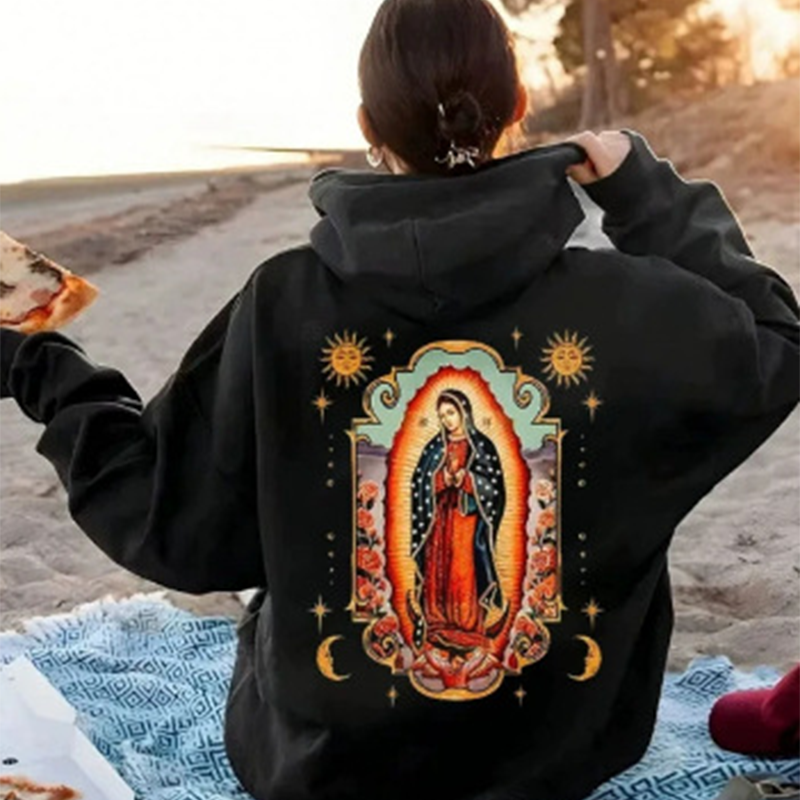 🔥Hot Sale Deals-Unisex Oversized Guadalupe Graphic Hoodie