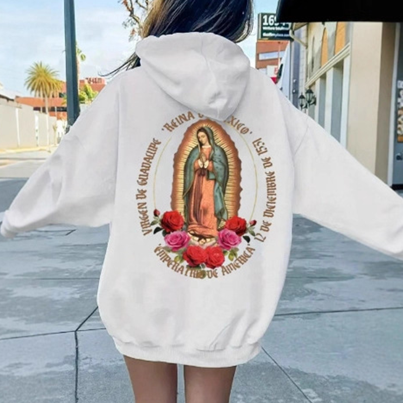 🔥Hot Sale Deals-Unisex Oversized Guadalupe Graphic Hoodie