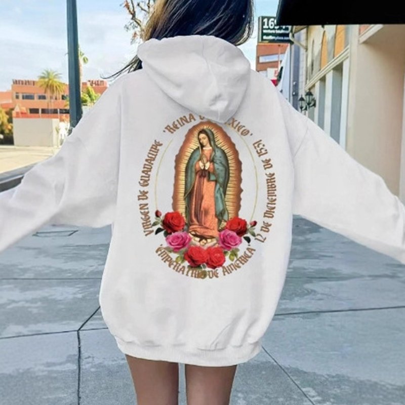 🔥Hot Sale Deals-Unisex Oversized Guadalupe Graphic Hoodie
