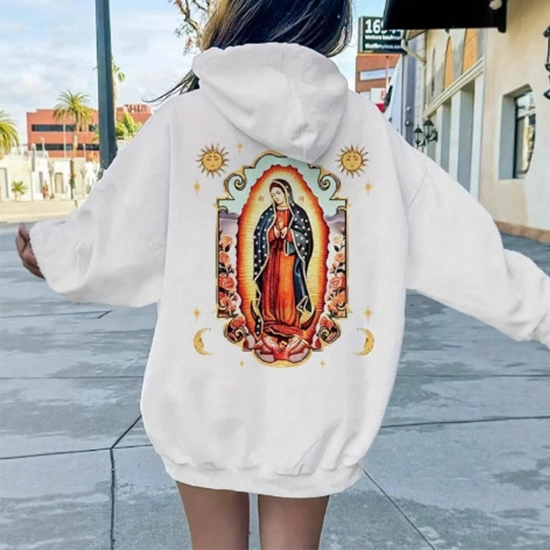 🔥Hot Sale Deals-Unisex Oversized Guadalupe Graphic Hoodie