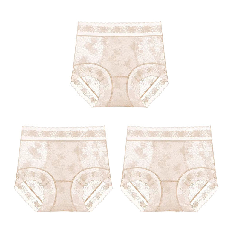 Women's Seamless Lace High-Waisted Panties