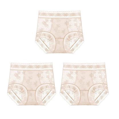 Women's Seamless Lace High-Waisted Panties