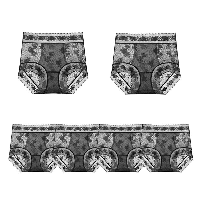 Women's Seamless Lace High-Waisted Panties