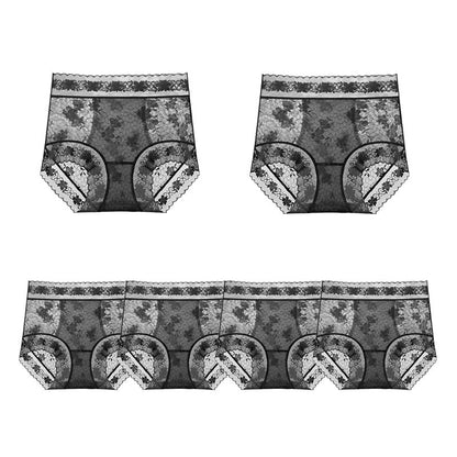Women's Seamless Lace High-Waisted Panties
