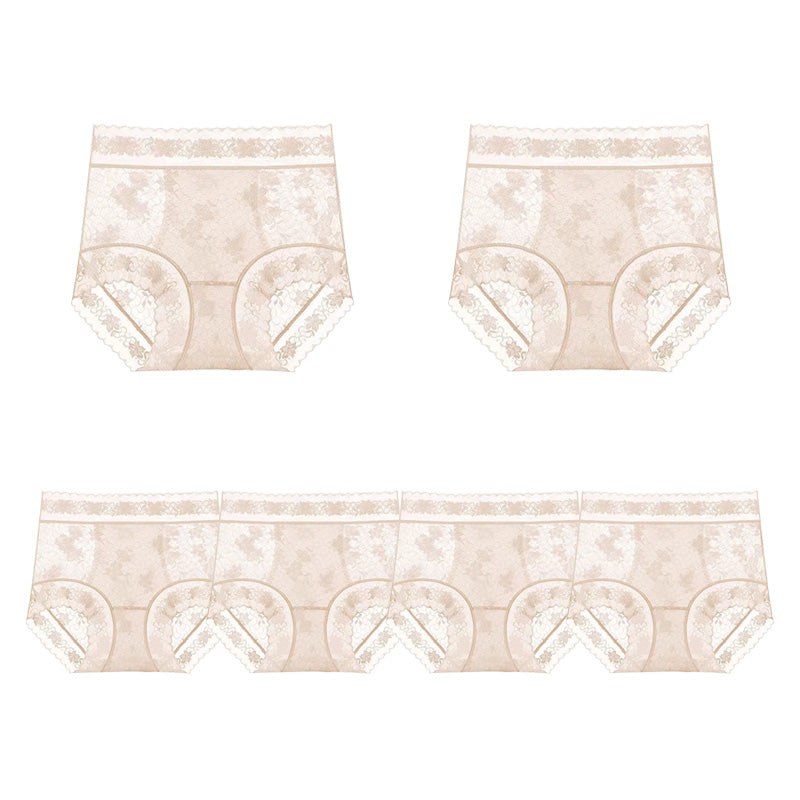 Women's Seamless Lace High-Waisted Panties