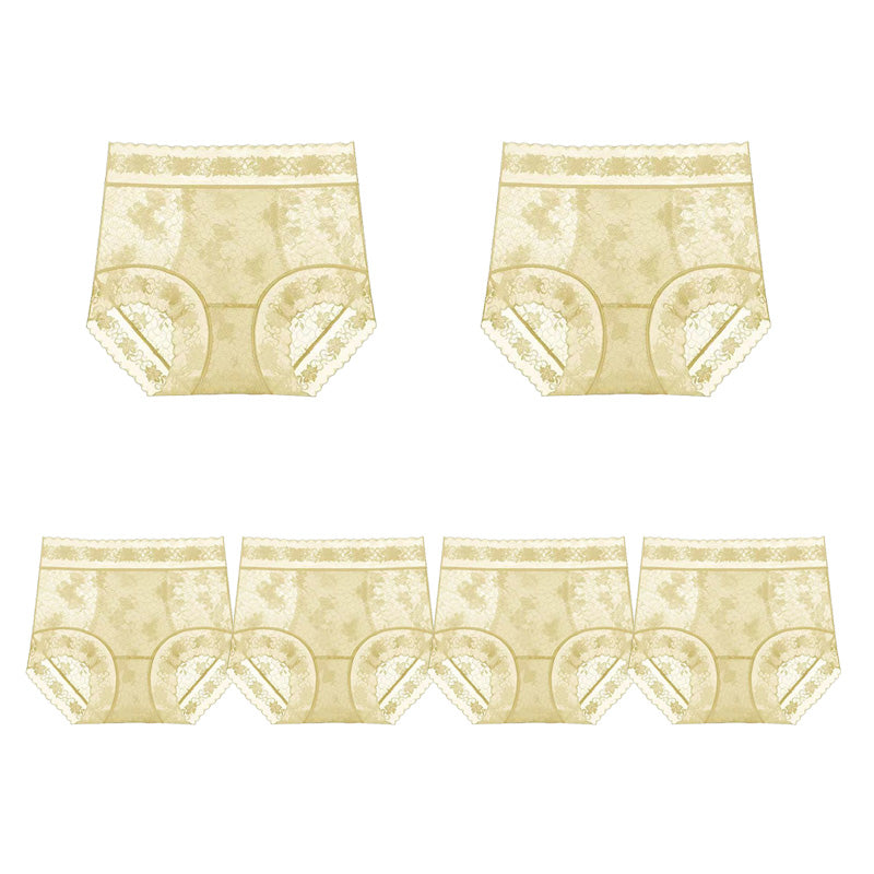 Women's Seamless Lace High-Waisted Panties