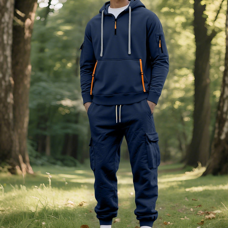 🔥Hot Sale Deals-Men's Two-Piece Hooded Tracksuit Set