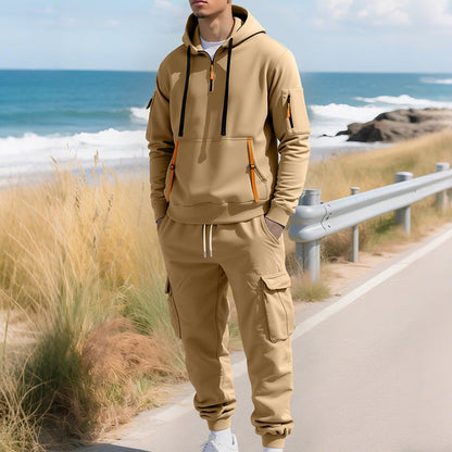 🔥Hot Sale Deals-Men's Two-Piece Hooded Tracksuit Set