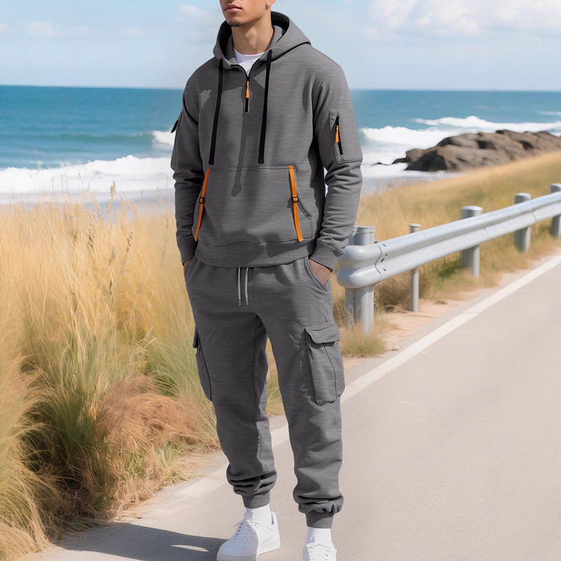 🔥Hot Sale Deals-Men's Two-Piece Hooded Tracksuit Set