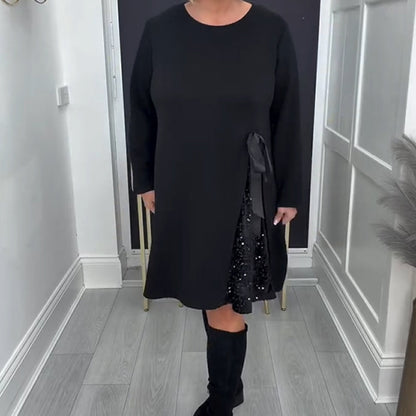 Women's Long Sleeve A-Line Mini Dress