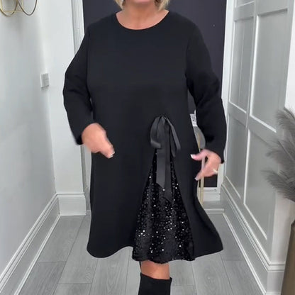 Women's Long Sleeve A-Line Mini Dress