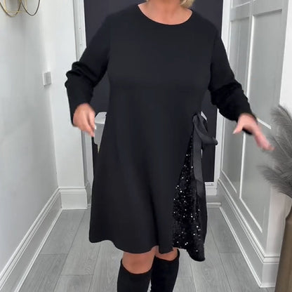Women's Long Sleeve A-Line Mini Dress