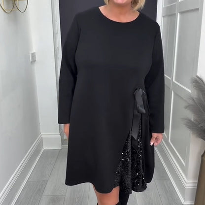 Women's Long Sleeve A-Line Mini Dress