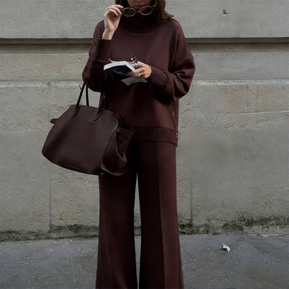 🔥New Arrivals Special Offer-High-Neck Side-Zip Sweatshirt & Pants Set
