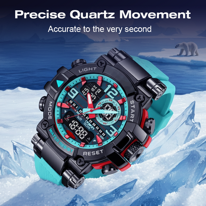 ⌚ LIMITED-TIME 50% OFF! 💧 Multifunctional Waterproof LED Digital Watch – 50M, Dual Movement, Stopwatch 🌙