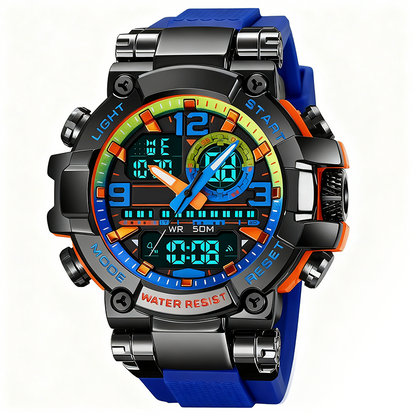 ⌚ LIMITED-TIME 50% OFF! 💧 Multifunctional Waterproof LED Digital Watch – 50M, Dual Movement, Stopwatch 🌙