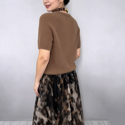 🔥New arrivals offer-Women's Two-Piece Sweater & Leopard Flowy Skirt Set