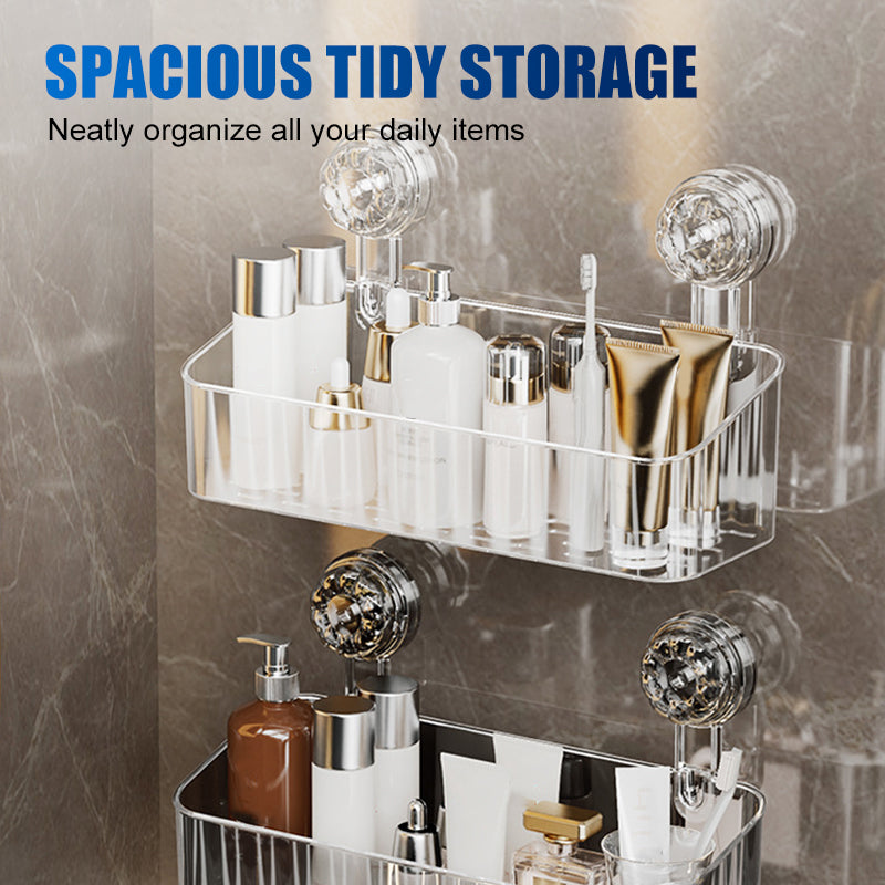 🚿Reusable No-Drill Suction Shower Shelf✨