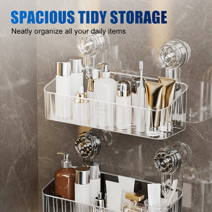 🚿Reusable No-Drill Suction Shower Shelf✨