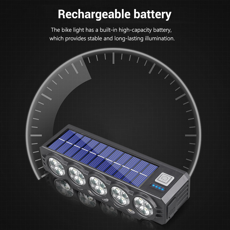 Solar & USB Rechargeable Bicycle Light