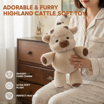 💞50K+ SOLD! 🔥🔥50% OFF!🎁🎁Adorable & Furry Highland Cattle Soft Toy